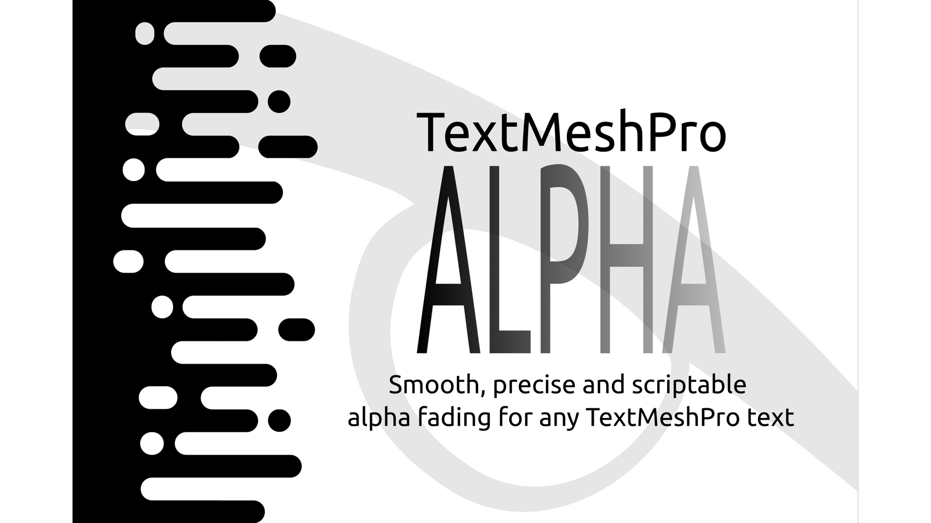 Promotional card for the "TextMeshPro Alpha" Unity asset